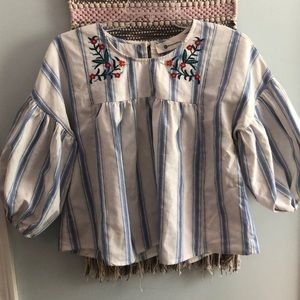 Boho striped top